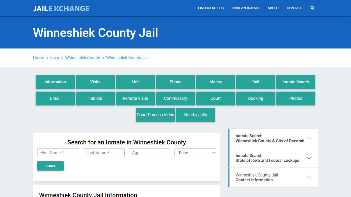 Winneshiek County Jail Roster Lookup, IA, Inmate Search